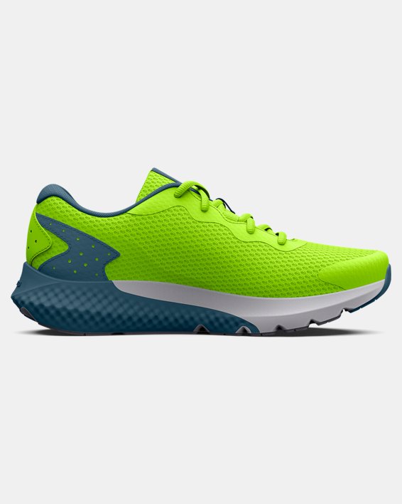 Boys' Grade School UA Charged Rogue 3 Running Shoes, Green, pdpMainDesktop image number 6